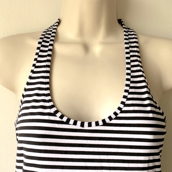 Lululeman Cool Racerback classic Stripe Black/White Top - Picture 2 of 11